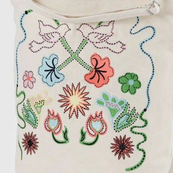 NWT Baggu Zip Duck Bag - Embroidered Birds - Picture 4 of 4